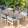 thumbnail image 2 of Easter Gnomes Table Cloths for 6 Foot Rectangle Tables, Pink Blue Eggs Spring Flowers Branches Wooden Patio Waterproof Elastic Fitted Tablecloths, Washable Rectangular Table Cover for Camping, 2 of 8