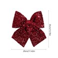 thumbnail image 3 of Christmas Glitter Bow Sequin Fabric Decor Bow Wrapping Gift Decor with Glitter Ribbon Wall Pendant for Christmas Tree Topper Fireplace Wreath Xmas Holiday Party Decor 13Inch, 3 of 6