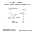 thumbnail image 6 of Rosec Jewels Solitaire Freshwater Pearl Ring with Diamond for Women, Bypass Ring - 8 mm, 10K White Gold, US 3.00, 6 of 7