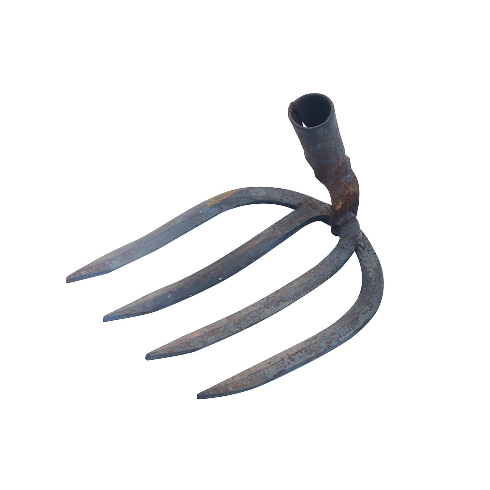 Garden Rake Head, Four , High Carbon Steel, Replacement Hoe Rake Harrow