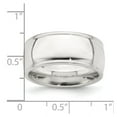 thumbnail image 2 of 925 Sterling Silver Solid Polished Half Round 9mm Comfort-Fit Milgrain Size 6.5 Band Ring Ring for Women and Men, 2 of 2