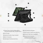 UAG Microsoft Surface Pro 11/10/9 Case with Built-in Kickstand Hand & Shoulder Strap Pen Holder Compatible with Type Cover Keyboard Rugged Protective Cover, Plasma Ice