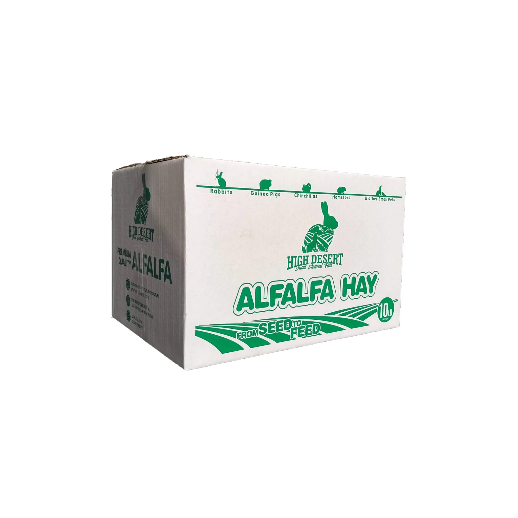 High Desert Alfalfa Hay - Dried Natural Alfalfa Hay for Rabbits, Guinea Pigs, Chinchillas, and Ferrets - Protein and Fiber Rich Food for Small Animals - Healthy Pet Food