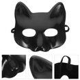 thumbnail image 5 of 2 máscaras de papel para pintar DIY para fiesta de Halloween, máscara de gato en blanco para adultos, máscara de mascarada para cosplay y manualidades, máscara de miedo para decoraciones de Hallowee, 5 of 5