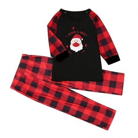 

TZNBGO Boy Clothes Christmas Baby Kids Child Printed Top+Pants Family Matching Pajamas Set