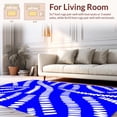 thumbnail image 2 of ODIKA 6'x6' Machine Washable Non-Slip Area Rug, Untamed Wilderness Stripe High Traffic Rug, Blue, 296537, 2 of 5