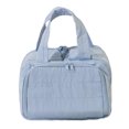 thumbnail image 1 of Naiovety Bolsa de maquillaje de gran capacidad y bien organizada que evita confusiones con 4 compartimentos. Almacenamiento y organización del hogar azul, 1 of 6