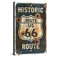 thumbnail image 1 of Route 66 Sign - Lantern Press Artwork (16x24 Gallery Wrapped Stretched Canvas), 1 of 1