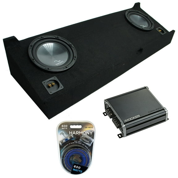 2007-2013 GMC Sierra Crew Cab Truck Harmony R124 Dual 12" Sub Box & CXA400.1 Amp