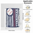 thumbnail image 5 of 1pc Baseball Print Blanket, Flannel Blanket, Soft Warm Throw Blanket Nap Blanket For Couch Sofa Office Bed Camping Travelling, 5 of 11