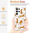 thumbnail image 2 of Cheetah Leopard Clear Case for Samsung Galaxy S22 Ultra,Aesthetic Art Design Case for Men Women,Unique Trendy Transparent TPU Bumper Case Cover, 2 of 5
