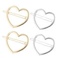 thumbnail image 6 of Luxshiny 4Pcs Hollow Heart Bobby Pins in Assorted Color Alloy for Stylish Hair Jewelry and Events, 6 of 8