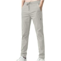 Men's Golf Pants Slim Fit Stretch Ice Silk Dress Trousers Casual Drawstring Workout Pant Summer Quick Dry Lightweight