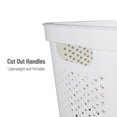 thumbnail image 4 of 60L Slim Laundry Hamper, Clothes Basket, Lid, Ventilated, Plastic, 17.25"L x 13.75"W x 23.5"H, 4 of 6