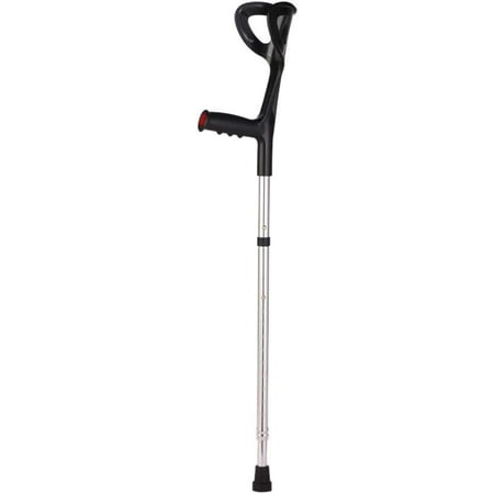 Lightweight Forearm Crutch, Aluminum Walking Stick,Height Adjustable, Ergonomic Handle with Comfortable Grip(Silver)