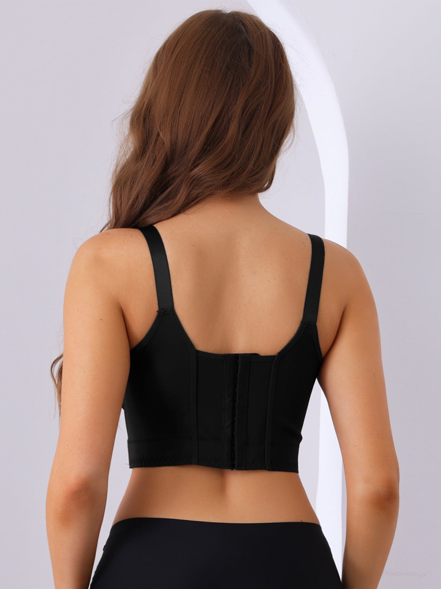 DARING DIVA Women's V-Neck Underwire Bra Push-Up Plus Size Underwear Black 36 B