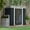 Black And White, variant on Outsunny 6' x 4' Backyard Garden Tool Storage Shed with Dual Locking Doors, 2 Air Vents and Steel Frame, Black