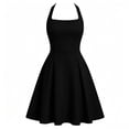 thumbnail image 5 of Iyufng Summer Mini Dresses Women's Halter Sleeveless Fitted Waist Dress, 5 of 5