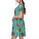 thumbnail image 2 of Easygdp Cute Animals para Vestido Transpirable de Mujer, Vestido Suelto de Manga Corta con Pliegues y Bolsillos para el Verano, 2 of 6