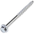 thumbnail image 1 of Set Of 10 Concrete Screws With Hexagonal Head With Base/collar 6x75 Mm - Direct Fixing Without Dowel - For 7.5 Mm Hex Key - In Steel - For Renovation, 1 of 5