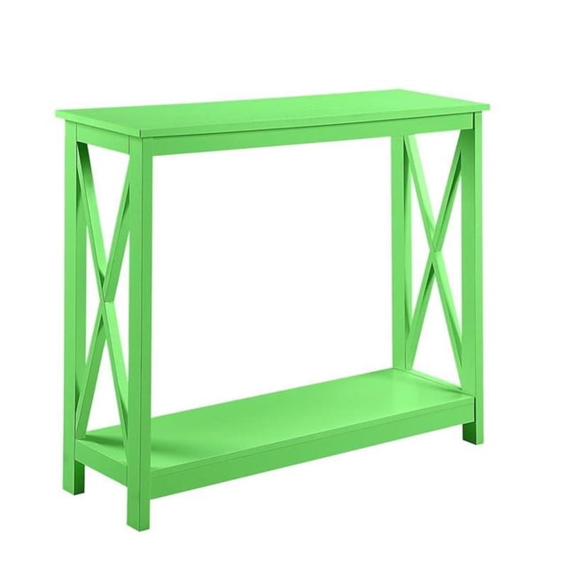Pemberly Row Table Console avec Tablette, Fini Bois Vert Lime