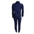 thumbnail image 4 of Innerwin Jogger Set Draped Neck Ladies Two Piece Outfit Sports Long Sleeve Loose Fit Sweatsuits Colorful Blue L, 4 of 9