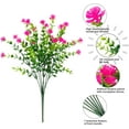 thumbnail image 3 of 12 Bundles Artificial Faux Flowers & Greenery Plants,Realistic UV-Resistant Plastic Shrubs Bushes for Indoor/Outdoor Decor - Home, Porch, Patio Garden (Pink), 3 of 6