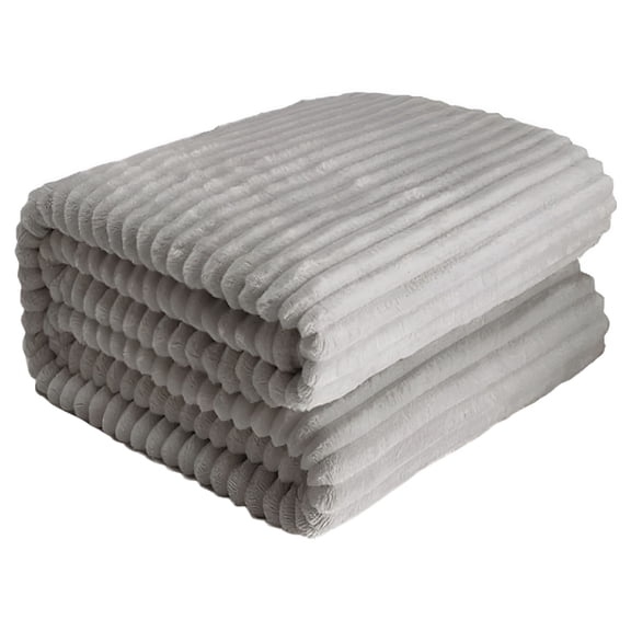 AUQ Cozy Fluffy Faux Fur Throw Blanket for Couch,Lightweight Cozy Soft Cream Queen Throw Blankets for Sofa Bed Living Room,40x60 Inches Gray