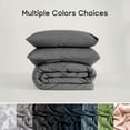 thumbnail image 2 of Sonive Washed Duvet Cover Sets Twin/Twin-XL 2 Piece, Soft and Cozy, Washed Textured Wrinkled Design (Dark Grey, Twin/Twin-XL), 2 of 8