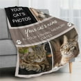 thumbnail image 4 of Custom Blanket with Photos for Cat Personalized Picture Throws for Pets Lover Customizable Blanket for Family Couple Pet Pictures 5 Photos with Name Blankets, 4 of 4
