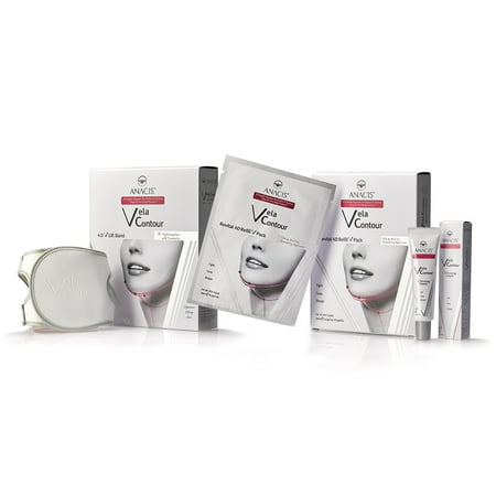 Face V-line Chin up Lift contouring Belt , Neck Line tightening Cream and 5 Masks - for Sagging Double
