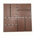 thumbnail image 4 of Plastic Interlocking Deck Tiles, 44 Pack 12"x12" Waterproof Non-Slip Outdoor Patio Flooring, Drainable Snap Together Decking Tiles for Poolside, Porch, Garden, Backyard & Shed Floor, Brown, 4 of 5
