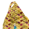 thumbnail image 5 of Guitar Lounger Chair Bag, Colorful Repeating Pattern with Musical Instrument and Notes, High Capacity Storage with Handle Container, Lounger Size, Mustard and Multicolor, by Ambesonne, 5 of 5