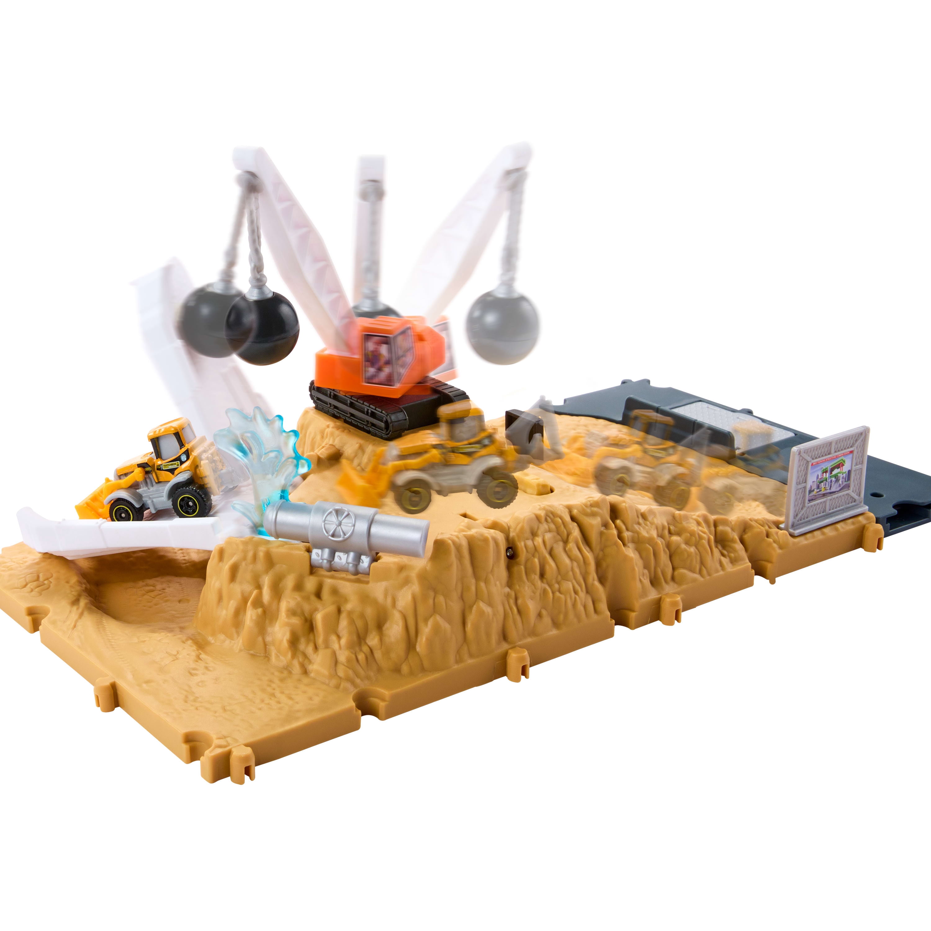 Matchbox Action Drivers Construction Bundle with 4 Toy Vehicles & 4 Accessories [Walmart Exclusive]