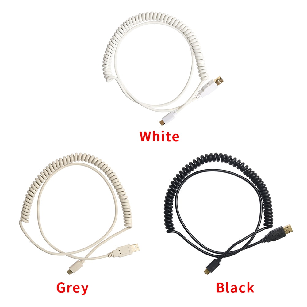 Convenient Data Cable 2.5m Smartphone Spiral Line USB Type-C Mechanical Keyboard 