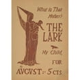 thumbnail image 2 of Florence Lundborg 14x18 Gold Ornate Wood Frame and Double Matted Museum Art Print Titled - What is that Mother the Lark, My Child, for August - 5 Cts (1895), 2 of 4
