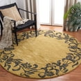 thumbnail image 2 of SAFAVIEH Soho Leah Floral Wool Area Rug, Gold/Black, 6' x 6' Round, 2 of 8