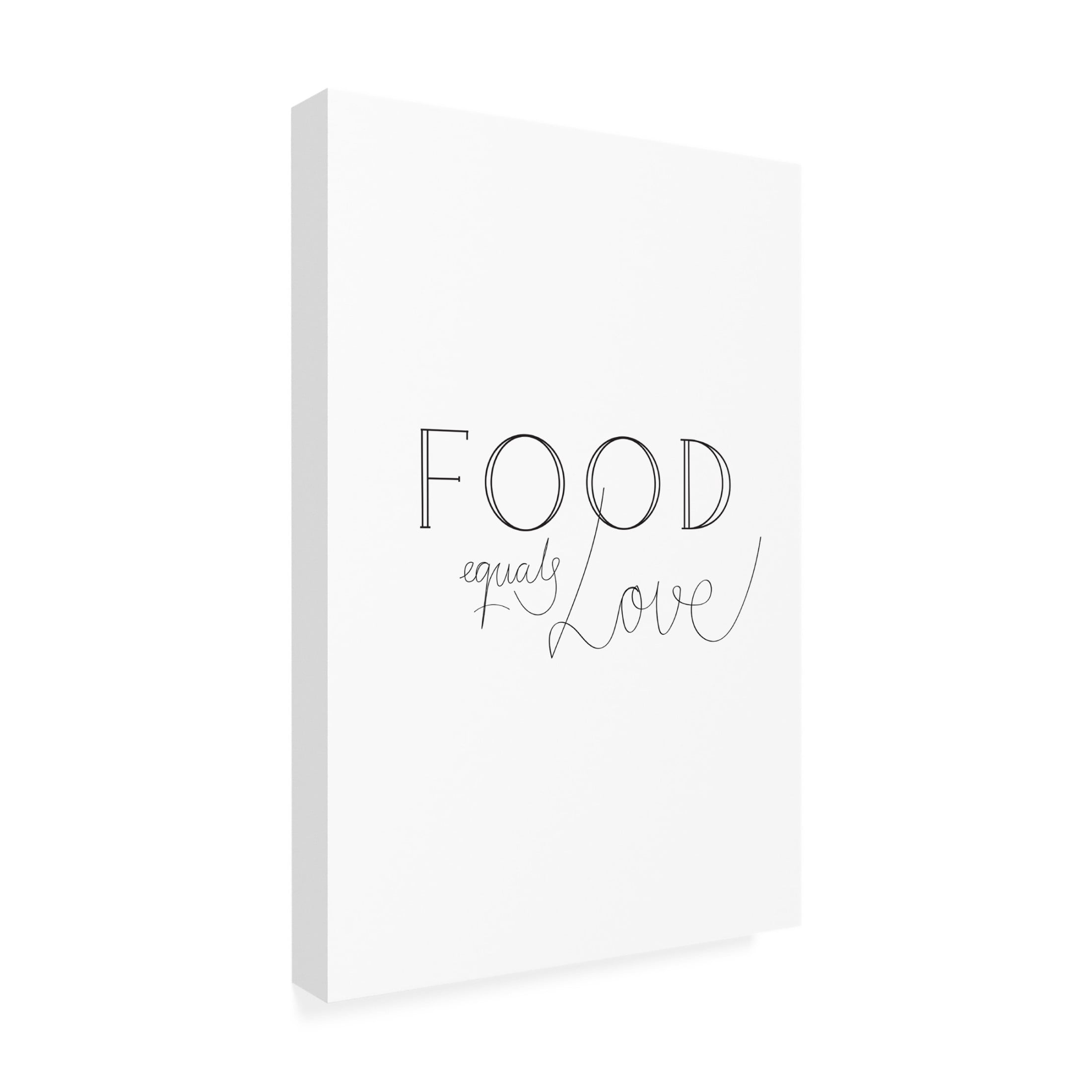 Canvas Wall Art - Pictufy Studio Ii 'Food Is Love' Wall Art for Living Room, Bedroom, or Office Décor by Trademark Fine Art - 30 x 47 Inches