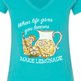 thumbnail image 4 of Inktastic When Life Gives You Lemons, Make Lemonade Women's V-Neck T-Shirt, 4 of 5