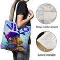 thumbnail image 3 of Vivo, el Mono Bolso de tela con estampado de lienzo para mujer, bolsa de compras reutilizable y estética, con cremallera interior, regalo para mujer,38*45cm., 3 of 6