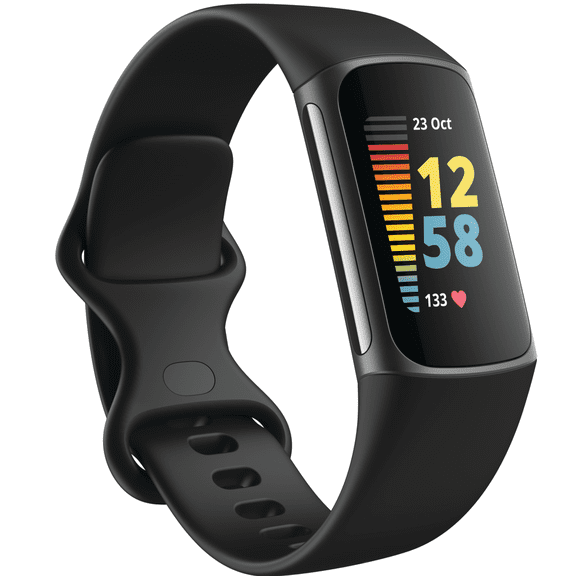 Open Box Fitbit Charge 5 Fitness Tracker - Black/Graphite Stainless Steel