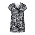 thumbnail image 5 of cocolona Womens Summer Silk Satin Tops Plus Size V Neck Short Sleeve T-shirt Fashion Casual Cute Print Tees Blouses, 5 of 6
