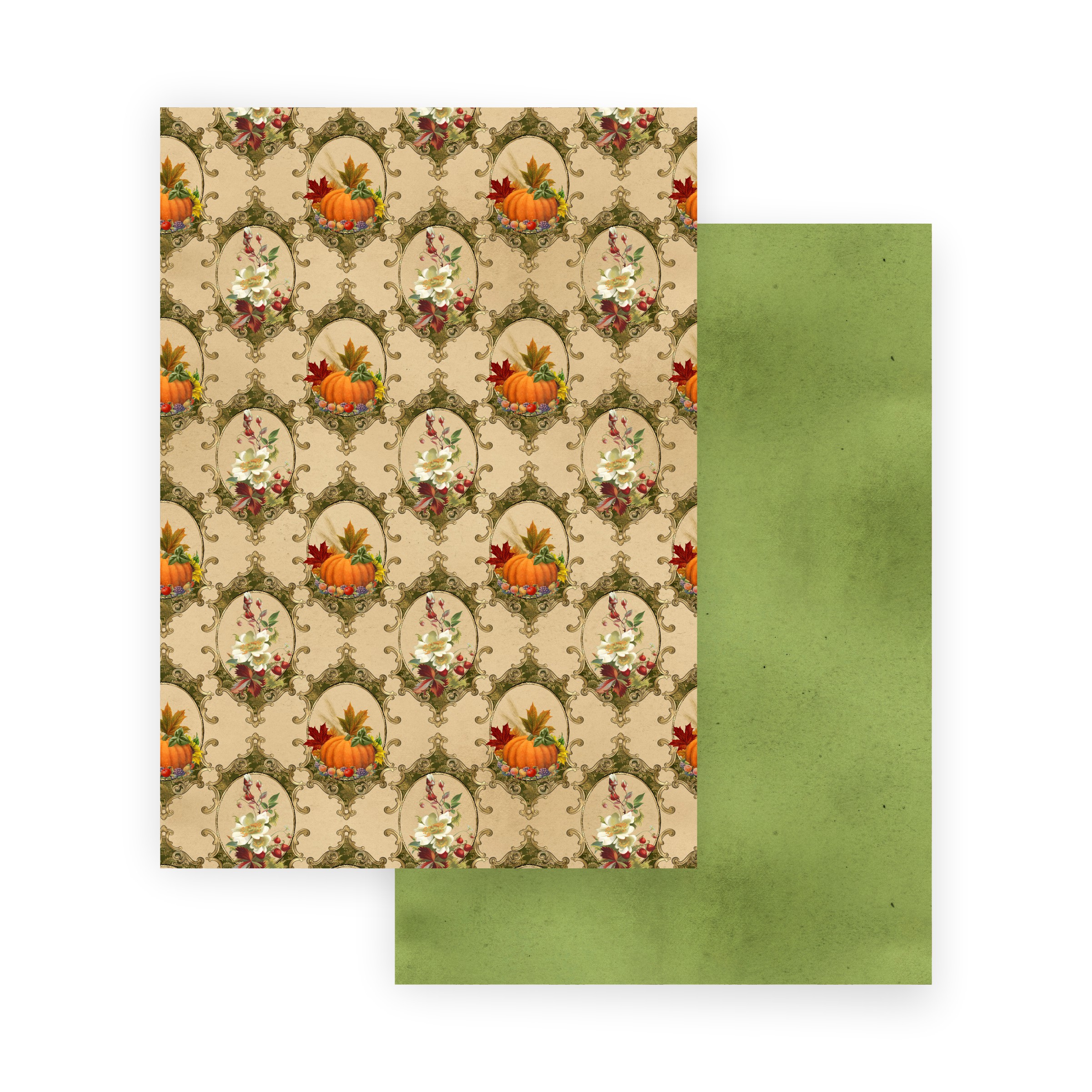 Scrapbooking Paper VINTAGE THANKSGIVING 10 Double Sided Sheets 8.25 x 11.75, Craft Paper, Decoupage Paper, Decorative Paper, Vintage Paper