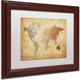 thumbnail image 2 of Trademark Fine Art "Time Zones Map of the World" Canvas Art by Michael Tompsett, White Matte, Wood Frame, 2 of 4