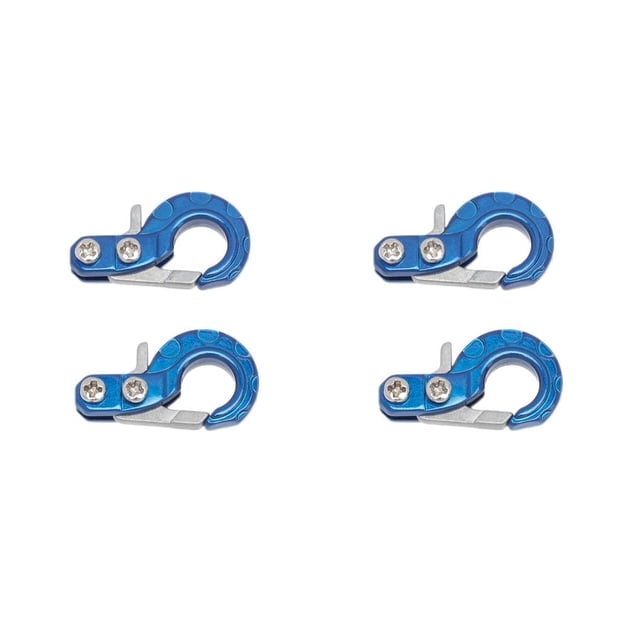 Vogacara Gancho de remolque de 2 piezas, cadena de cuerda multicolor, cabrestante de firmeza, accesorios mejorados, enganche de caída, Azul 2piezas