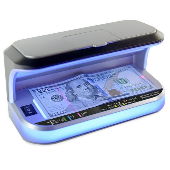 KHIPPUS K440 Ultraviolet Counterfeit Bill Detector with Magnetic Ink Sensor, Backlight and Built-in Magnifier for Money, Credit Cards and IDs