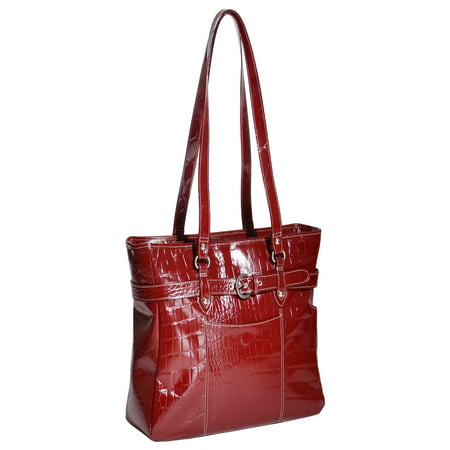 McKlein SERRA, Ladies Laptop Briefcase, Top Grain Cowhide Leather, Red (Best Full Grain Leather Briefcase)