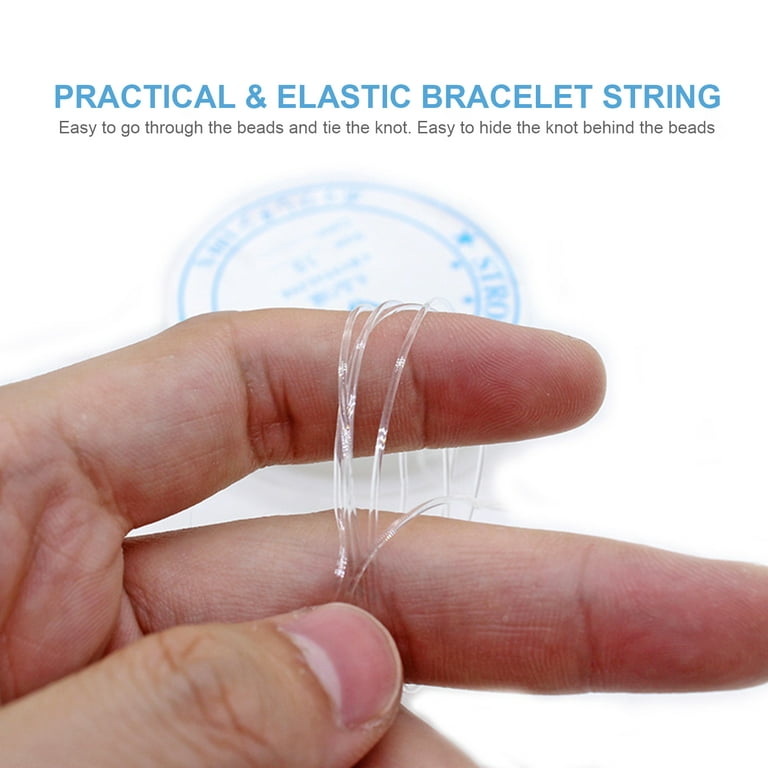 Anself 0.5mm Elastic String 42ft Strong Stretchy Beading Thread for DIY Jewelry Necklace Making, adult Unisex, Size: 0.5 mm, Clear