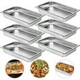 thumbnail image 6 of VEVORbrand Hotel Pans Full Size 2.5 Inch Deep, Steam Table Pan 6 Pack, 22 Gauge/0.8mm Thick Stainless Steel Hotel Pan Anti Jam Steam Table Pan, 6 of 9