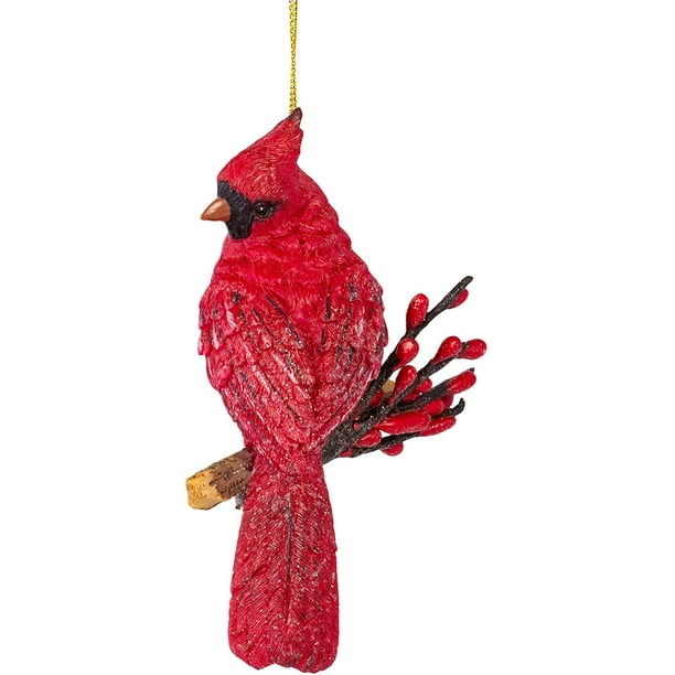 Christmas Cardinal on Branch Ornament - Walmart.com - Walmart.com